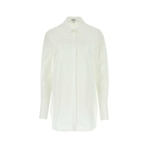 LOEWE ���G�x ���f�B�[�X �V���c�E�u���E�X S540Y05X60OPTICWHITE CAMICIA OPTICWHITE 34 36 38 �y���������E�֐ō��z