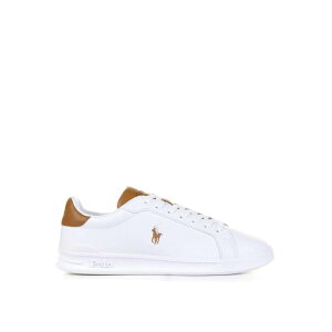 RALPH LAUREN �����t ���[���� �����Y �X�j�[�J�[ 809877598001 White Brown Leather Sneaker White 11 6 10 12 8 5 7 9 �y���������E�֐ō��z