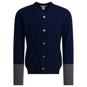 Comme Des Garcons �R���f�M�����\�� �����Y �j�b�g�E�Z�[�^�[�E�J�[�f�B�K�� FZN109PER2 V-neck cardigan Blue L M S �y���������E�֐ō��z