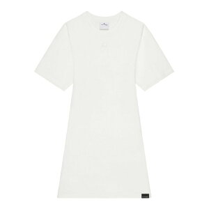 Courreges �N���[�W�� ���f�B�[�X �����s�[�X�E�h���X�E�I�[���C������ 125JRO537JS01070001 Cotton Mini Dress White M S �y���������E�֐ō��z