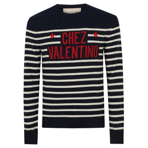 Valentino Garavani @eBm Y jbgEZ[^[EJ[fBK VKC34WB1WDYB MAGLIA CHEZ VALENTINO DYB ULTRAMARINE DARK BLUE BURRO L M S XL XS yE֐ōz