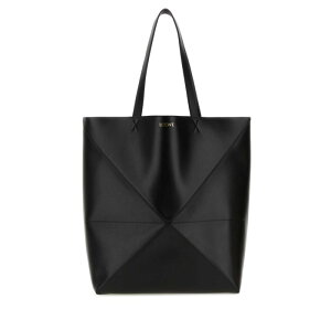 LOEWE ���G�x �����Y �g�[�g�o�b�O B933Q18X01BLACK Black leather large Puzzle Fold shopping bag Black onesize �y���������E�֐ō��z