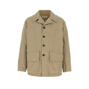 Maison Margiela ���]�� �}���W�F�� �����Y �J�W���A���W���P�b�g S50AM0629M35310114M Melange cappuccino cotton blazer Beige o Tan 44 46 48 50 �y���������E�֐ō��z