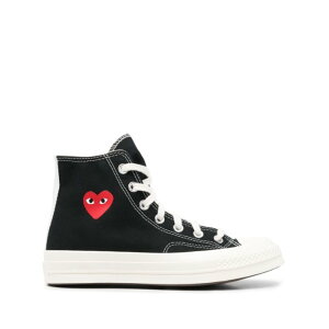 PLAY Comme Des Garcons �v���C �R���f�M�����\�� �����Y �X�j�[�J�[ P1K129BLACK SMALL RED HEART HIGH-TOP SNEAKERS BLACK 8.5 7 8 5.5 6 4 5 3 �y���������E�֐ō��z