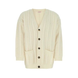Valentino Garavani @eBm Y jbgEZ[^[EJ[fBK 2V3KA02L95MA03 Ivory wool cardigan White S M yE֐ōz