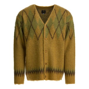 Needles �j�[�h���Y �����Y �j�b�g�E�Z�[�^�[�E�J�[�f�B�K�� RW355MUSTARD Mohair cardigan Yellow L M XL �y���������E�֐ō��z