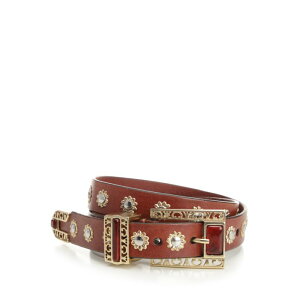 Golden Goose �S�[���f���O�[�X ���f�B�[�X �x���g�E�T�X�y���_�[ GWA00779A00077455312 leather belt with floral studs Brown IT100 IT105 IT110 IT50 IT55 IT60 IT65 IT70 IT75 IT80 IT85 IT90 IT95 75 80 85 90 �y���������E�֐ō��z