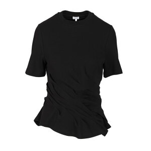 LOEWE ���G�x ���f�B�[�X T�V���c�E�J�b�g�\�[ S359Y22XA21100 Twisted cotton blend top Black M 3XL 4XL 5XL L S XL XS 2XL 2XS 3XS �y���������E�֐ō��z