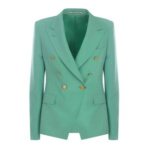 TAGLIATORE �^���A�g�[�� ���f�B�[�X �u���U�[�E�W���P�b�g JALICYA10B560006V1277 Double-Breasted blazer Green 40 42 �y���������E�֐ō��z