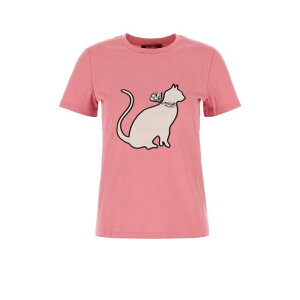 Max Mara Studio マックスマーラ ステュディオ レディース Tシャツ・カットソー 2426946021600001 Pink cotton Cervino t-shirt Pink XS S M L XL 2XL 【送料無料・関税込】