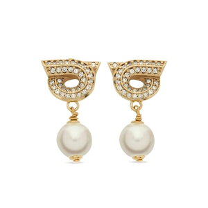 yyVubNtCf[ő80%OFF+P2{~zFERRAGAMO tFK fB[X sAXECO 7607810776604OROPERLA GANCINI EARRINGS WITH PEARLS AND CRYSTALS ORO/PERLA onesize yE֐ōz