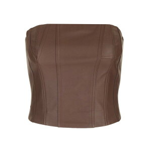 AMIRI �A�~�� ���f�B�[�X �^���N�g�b�v�E�L���~�\�[�� PS24WLT001CHOCOLATELAB leather bustier Brown IT32 IT34 IT36 IT38 IT40 IT42 IT44 IT46 IT48 IT50 IT52 IT54 IT56 �y���������E�֐ō��z