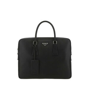 Prada �v���_ �����Y �r�W�l�X�E�g���x���o�b�O 2VE368VOOX9Z2F0002 Black leather brief case Black onesize �y���������E�֐ō��z