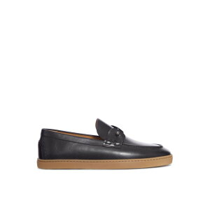 Christian Louboutin �N���X�`���� ���u�^�� �����Y ���[�t�@�[ 3250662BK01 CHAMBELIBOAT LOAFERS IN PATINATED CALFSKIN Black IT40 IT41 IT42 IT43 IT44 IT45 45 42.5 42 41 40 �y���������E�֐ō��z