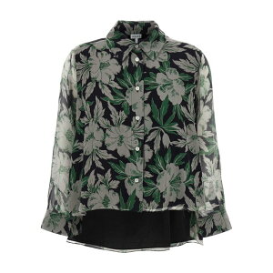 LOEWE ���G�x ���f�B�[�X �V���c�E�u���E�X S540Y05XBJ9990 Silk shirt Multicolor FR36 FR38 FR30 FR32 FR34 FR40 FR42 FR44 FR46 FR48 FR50 FR52 FR54 36 38 40 �y���������E�֐ō��z