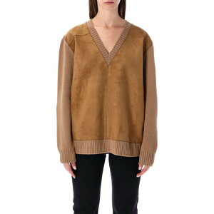 Prada �v���_ ���f�B�[�X �j�b�g�E�Z�[�^�[�E�J�[�f�B�K�� P24T2B173PF0C59 Prada Sweaters Brown Brown 40 38 �y���������E�֐ō��z