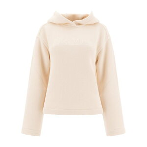 Max Mara �}�b�N�X�}�[�� ���f�B�[�X �X�E�F�b�g�E�t�[�f�B�[ 2511921018600GARY001 Hoodie with embroidered logo White L M S XS �y���������E�֐ō��z