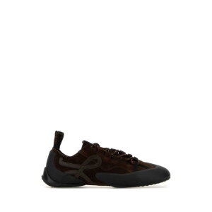 LOEWE ���G�x ���f�B�[�X �X�j�[�J�[ L814282X78DARBRODARBRO Brown suede Grip sneakers Brown 35 36 37 38 39 40 41 �y���������E�֐ō��z