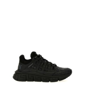 VERSACE ���F���T�[�`�F �����Y �X�j�[�J�[ DSU80941A097692B580 'Trigreca' sneakers Black 39 39.5 40 40.5 41 41.5 42 42.5 43 43.5 44 45 46 47 48 �y���������E�֐ō��z