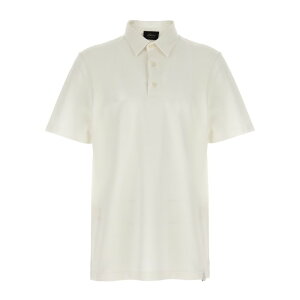 Brioni �u���I�[�j �����Y �|���V���c UJSZ0LPA6279000 Cotton polo shirt White L M XL 2XL S �y���������E�֐ō��z