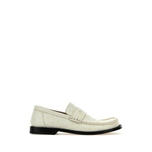 LOEWE Gx fB[X [t@[ LLSC290X08ECRU Ivory leather Campo loafers White 36 37 38 39 40 yE֐ōz