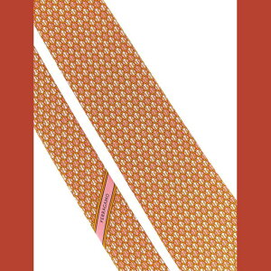 yyV}\ ő75%OFF+P2{zFERRAGAMO tFK Y lN^C 786504 Gancini Polka Dot Print Tie Orange onesize yE֐ōz