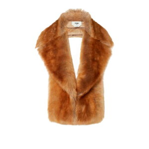 FENDI �t�F���f�B ���f�B�[�X �X�J�[�t�E�}�t���[ FNG592AYLIF1AHL Shearling Scarf Camel onesize �y���������E�֐ō��z