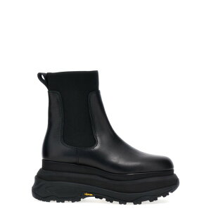 sacai �T�J�C ���f�B�[�X �u�[�c SCW258001 Chelsea leather ankle boots Black IT36 IT37 IT38 IT39 39 36 37 38 40 �y���������E�֐ō��z