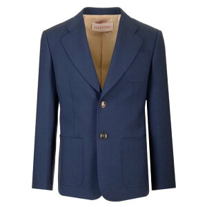Valentino Garavani ���@�����e�B�m �����Y �u���U�[�E�W���P�b�g 6V3CEG959EBD51 Formal single-breasted jacket Blue 48 50 52 40 42 44 46 54 56 58 60 62 64 �y���������E�֐ō��z