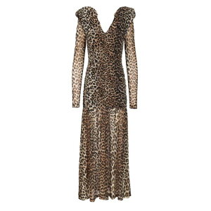 GANNI �K�j�[ ���f�B�[�X �����s�[�X�E�h���X�E�I�[���C������ A1030172365 Leopard print dress Animalier FR30 FR32 FR34 FR36 FR38 FR40 FR42 FR44 FR46 FR48 FR50 FR52 FR54 FR56 FR58 �y���������E�֐ō��z