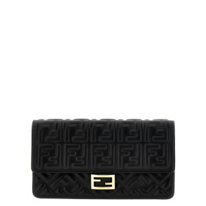 FENDI �t�F���f�B ���f�B�[�X ���z�E�J�[�h�P�[�X 8M0498AAJDF0KUR 'Baguette' Wallet On Chain Black onesize IT0 �y���������E�֐ō��z