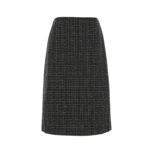 FENDI �t�F���f�B ���f�B�[�X �X�J�[�g FQ7686AAVJ0F1T6F Embroidered tweed skirt Checked 40 42 �y���������E�֐ō��z
