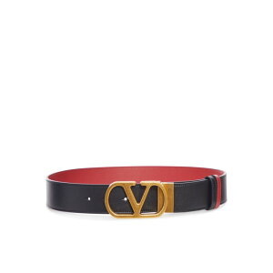 Valentino Garavani ���@�����e�B�m ���f�B�[�X �x���g�E�T�X�y���_�[ 7W2T0SQ4IYR43K REVERSIBLE BELT WITH LOGO Black 75 80 85 90 70 �y���������E�֐ō��z