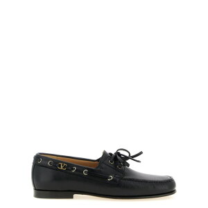 Valentino Garavani ���@�����e�B�m �����Y ���[�t�@�[ Y2S0M05MIL0NO Valentino Garavani 'Palm Avenue' Boat Shoe Black 40 41 42 43 44 45 �y���������E�֐ō��z