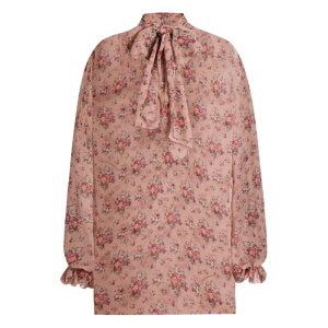Dolce & Gabbana �h���`�F�K�b�o�[�i ���f�B�[�X �V���c�E�u���E�X F7BL0TIS10FHF5XK SMALL FLOWER BOUQUETS-PRINT CHIFFON TOP HF5XK MAZZOLINI FIO 40 42 44 �y���������E�֐ō��z