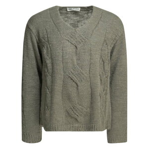 OUR LEGACY �A���[���K�V�[ �����Y �j�b�g�E�Z�[�^�[�E�J�[�f�B�K�� M2263LTTIN V-neck sweater Grey 46 48 �y���������E�֐ō��z