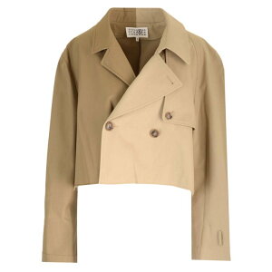 MM6 Maison Margiela �G���G���V�b�N�X ���f�B�[�X �R�[�g S62AN0126 Cropped trench coat Beige IT42 IT32 IT34 IT36 IT38 IT40 IT44 IT46 IT48 IT50 IT52 IT54 IT56 �y���������E�֐ō��z
