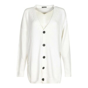 Ann Demeulemeester �A���h�D�������X�e�[�� ���f�B�[�X �j�b�g�E�Z�[�^�[�E�J�[�f�B�K�� B0010272FA056001 Sweater White S �y���������E�֐ō��z