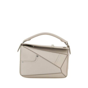 LOEWE ���G�x ���f�B�[�X �n���h�o�b�O�E�V�����_�[�o�b�O A510S21XDCLIGHTGHOST Light grey leather small Puzzle Panta handbag Grey onesize �y���������E�֐ō��z