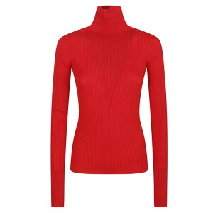 Sportmax �X�|�[�c�}�b�N�X ���f�B�[�X �j�b�g�E�Z�[�^�[�E�J�[�f�B�K�� 2522366012600007 'Niagara' turtleneck sweater Red XS S M L �y���������E�֐ō��z