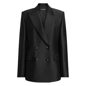 yyVC[OXӍՍő80%OFF+P2{~zDolce & Gabbana h`FKbo[i fB[X uU[EWPbg F29N7TFU3R1N0000 DOUBLE-BREASTED JACKET IN FAILLE N0000 NERO 42 44 40 yE֐ōz