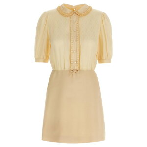 Valentino Garavani ���@�����e�B�m ���f�B�[�X �����s�[�X�E�h���X�E�I�[���C������ 6B0VADJ11CFET5 Dress Beige IT38 IT40 IT42 42 40 44 �y���������E�֐ō��z