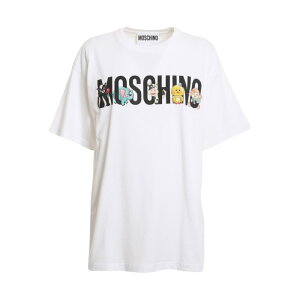 MOSCHINO ���X�L�[�m ���f�B�[�X T�V���c�E�J�b�g�\�[ 071204416001 Animals print T-shirt White L �y���������E�֐ō��z