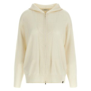 Max Mara �}�b�N�X�}�[�� ���f�B�[�X �j�b�g�E�Z�[�^�[�E�J�[�f�B�K�� 2611341038600001 'MxpCrusca' cardigan White L M S XL �y���������E�֐ō��z