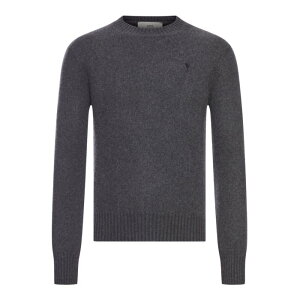 AMI Paris �A�~�p���X �����Y �j�b�g�E�Z�[�^�[�E�J�[�f�B�K�� HKS830005020 AMI DE COEUR CASHMERE CREW NECK SWEATER Grey S M L XL �y���������E�֐ō��z