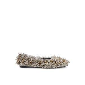 Dries Van Noten �h���X���@���m�b�e�� ���f�B�[�X �t���b�g�V���[�Y 252011746831952 JEWEL BALLERINA WITH THREE-DIMENSIONAL APPLICATIONS Metallic IT36 IT37 IT38 IT39 IT40 37 38 39 40 36 37.5 �y���������E�֐ō��z