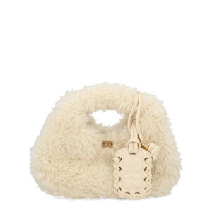 GANNI �K�j�[ ���f�B�[�X �n���h�o�b�O�E�V�����_�[�o�b�O A6979135 FAUX FUR HOBO BAG IVORY onesize �y���������E�֐ō��z