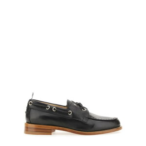 Thom Browne gEuE Y [t@[ MFD251A05584001 BOAT MOCCASIN BLACK 101/2 91/2 9.5 9 10 yE֐ōz