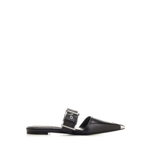 Alexander McQUEEN ALT_[E}bNC[ fB[X tbgV[Y 733188WHSWD1081 Black "Punk" flat sandals Black IT34 IT34/2 IT35 IT35/2 IT36 IT36/2 IT37 IT37/2 IT38 IT38/2 IT39 IT39/2 IT40 IT4 IT41 IT41/2 IT42 381/2 36