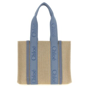 Chloe �N���G ���f�B�[�X �g�[�g�o�b�O CHC23AS383L1744J Medium 'Woody' shopping bag Blue onesize �y���������E�֐ō��z